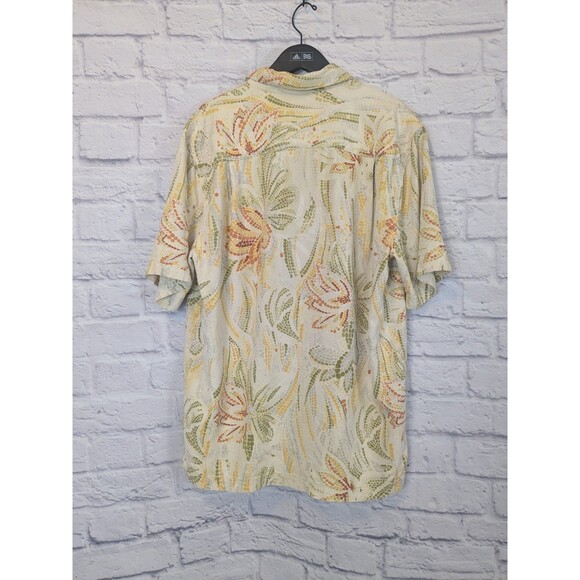 Tommy Bahama Mens Med 100% Silk Button Up Camp Hawaiian Aloha Floral - Picture 4 of 9